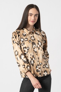 JdY, Camasa cu imprimeu Alisa, Bej/Negru JdY, Camasa cu imprimeu Alisa, Bej/Negru