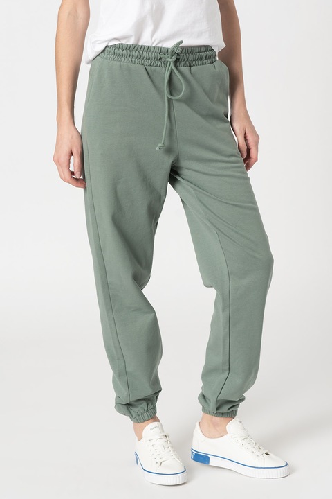 Vero Moda, Спортен панталон Octavia с органичен памук, Папрат