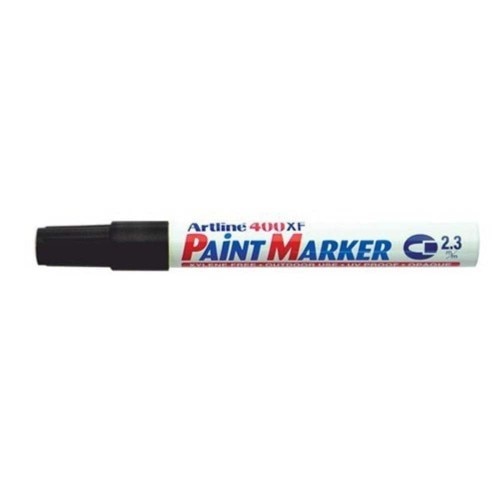 Marker cu vopsea ARTLINE 400XF, corp metalic, varf rotund 2.3mm - negru
