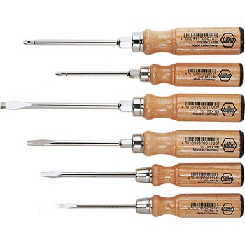 Set surubelnite cu maner de lemn, WIHA, 6 piese Set surubelnite cu maner de lemn, WIHA, 6 piese