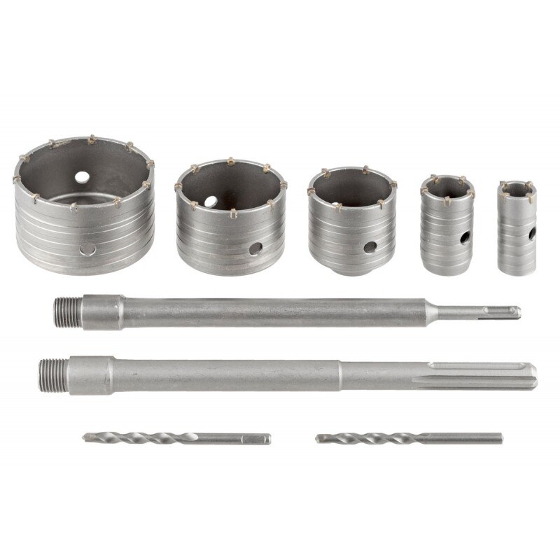 Set carote , 9 piese , suport SDS si SDS Max , KP58