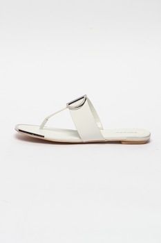 DKNY, Papuci flip-flop de piele ecologica cu decoratii metalice Halcott DKNY, Papuci flip-flop de piele ecologica cu decoratii metalice Halcott