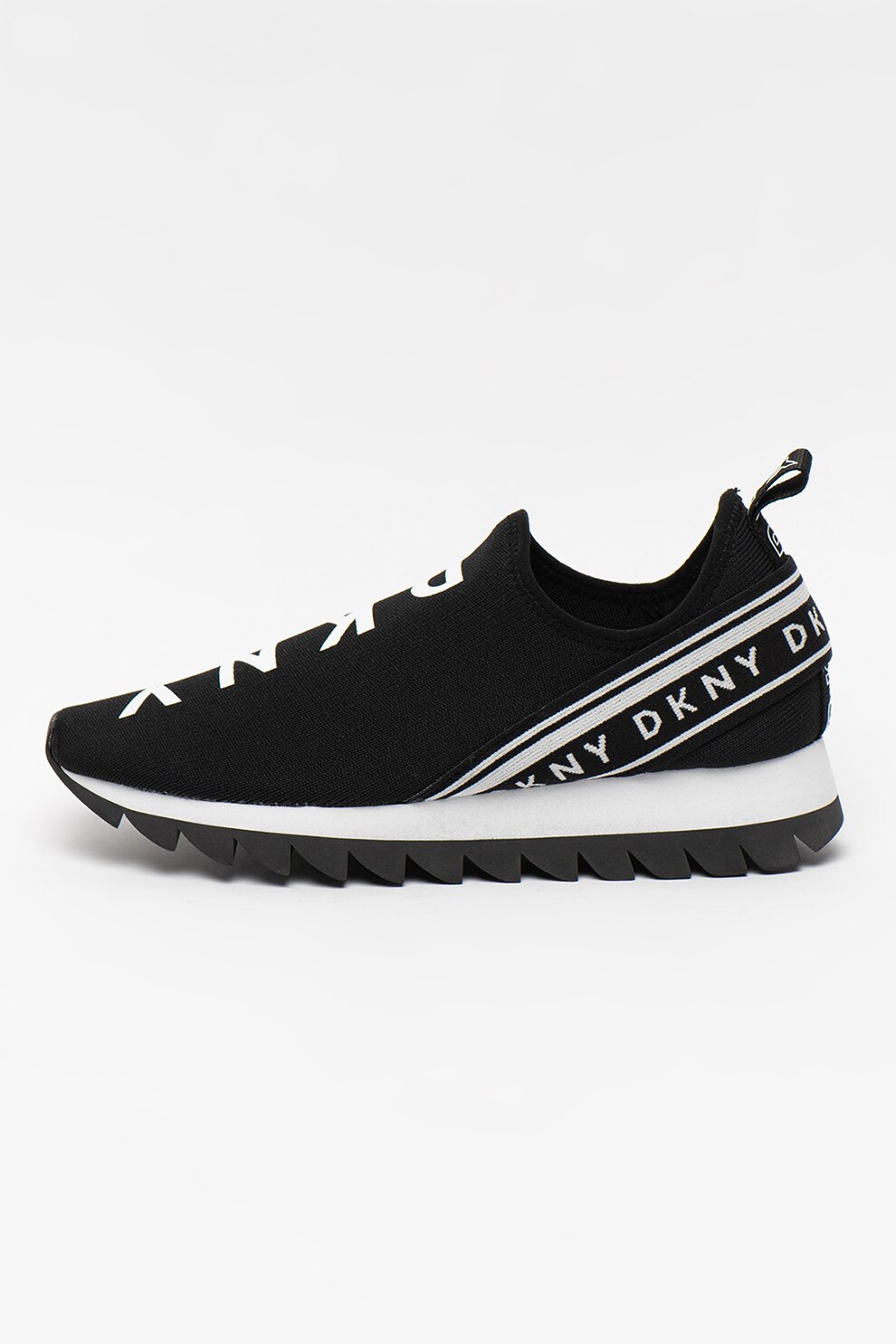 DKNY, Pantofi sport slip-on cu imprimeu logo Abby