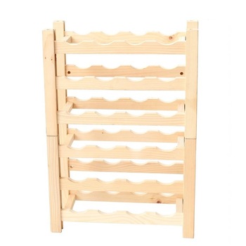 Raft pentru 24 sticle vin, 6x4, lemn natur, Rustic Raft pentru 24 sticle vin, 6x4, lemn natur, Rustic