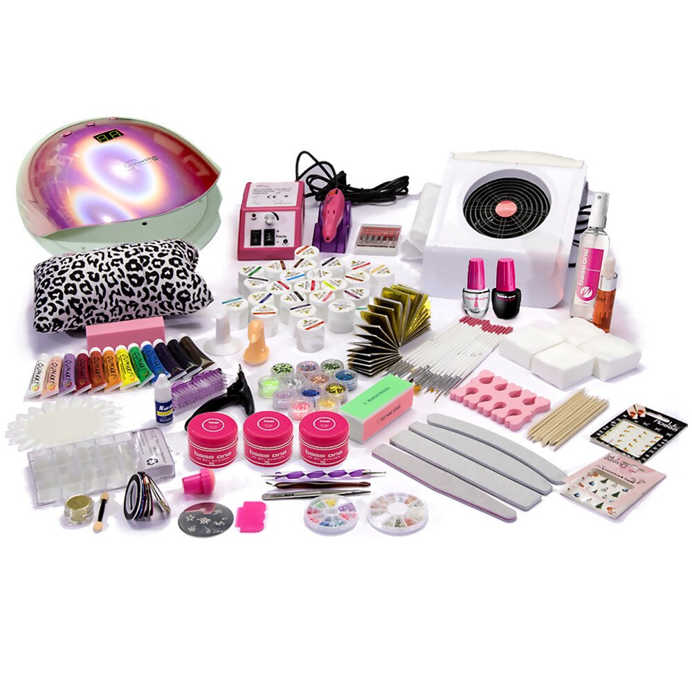 Kit unghii profesional 477 piese Rainbow 60w Color Line