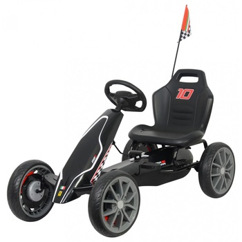 Kart cu pedale Ferrari Go Kart Black Kart cu pedale Ferrari Go Kart Black