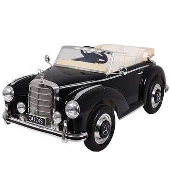 Masinuta electrica de epoca cu scaun din piele si roti EVA Mercedes Benz 300S Paint Black Masinuta electrica de epoca cu scaun din piele si roti EVA Mercedes Benz 300S Paint Black