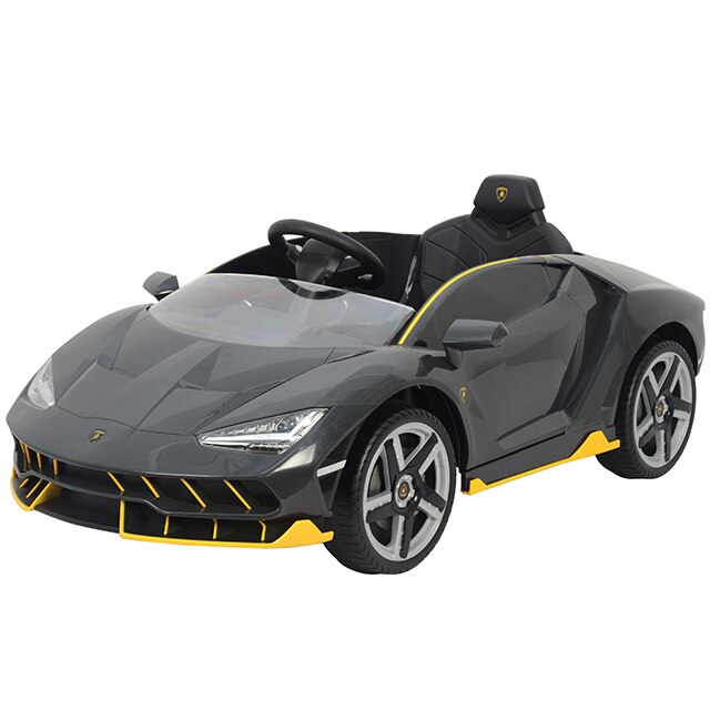 Masinuta electrica cu roti EVA si scaun piele Lamborghini Centenario Grey carbon