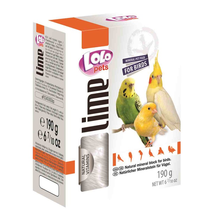 XL természetes mészkő ketreces madaraknak, Lolo Pets