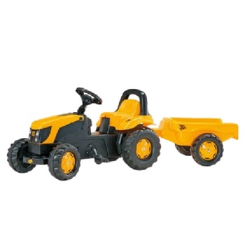 Tractor Cu Pedale Si Remorca Copii RT 012619 Galben Tractor Cu Pedale Si Remorca Copii RT 012619 Galben