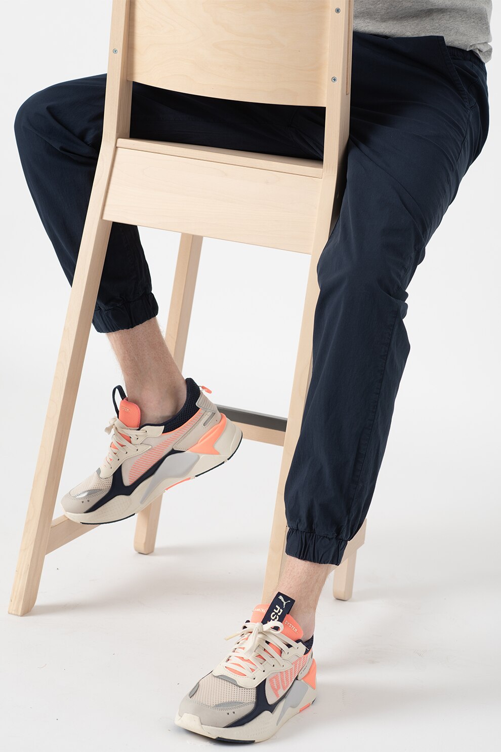 Lumberjack, Pantaloni cu terminatie elastica, Bleumarin