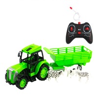 set micul fermier cu tractor si remorca  figurine animalute cu telecomanda jucarie pentru copii ak5044 imagen 5_0_
0