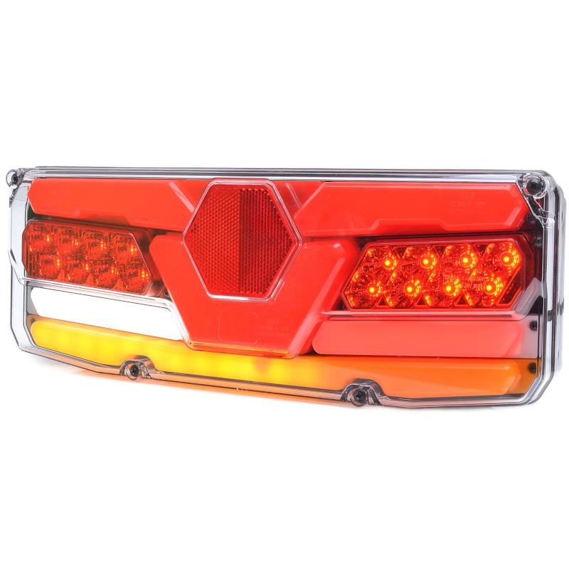 Lampa stop 350x131, 6 functii, LED, cu ceata, mers inapoi si semnalizare dinamica, dreapta, W171DDP 1199DD Was