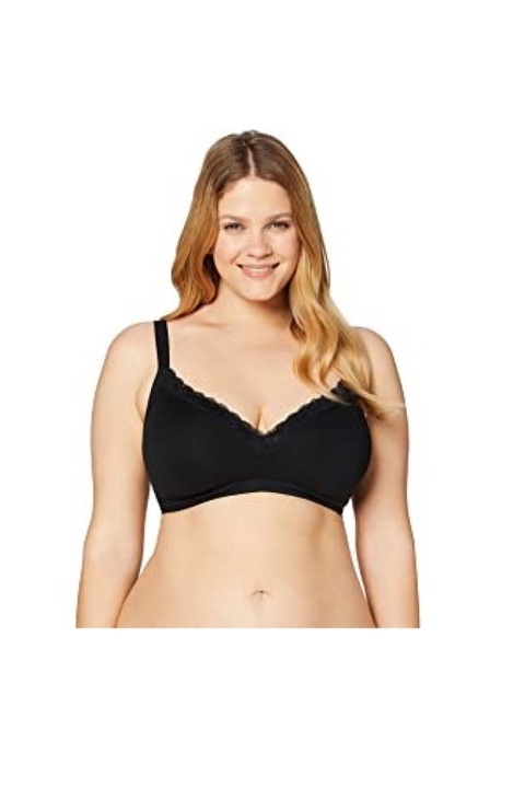 Női melltartó, vezeték nélküli, fekete, 80C