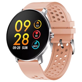 Ceas Smartwatch, Denver SW-171, Display IPS 1.3 inch, IP67, Ecran Touch, Monitorizare Ritm Cardiac, Masurare Nivel Oxigen, Pedometru, Monitorizare Somn, Alerta Apeluri si Mesaje, Curea Silicon, Rose Ceas Smartwatch, Denver SW-171, Display IPS 1.3 inch, IP67, Ecran Touch, Monitorizare Ritm Cardiac, Masurare Nivel Oxigen, Pedometru, Monitorizare Somn, Alerta Apeluri si Mesaje, Curea Silicon, Rose