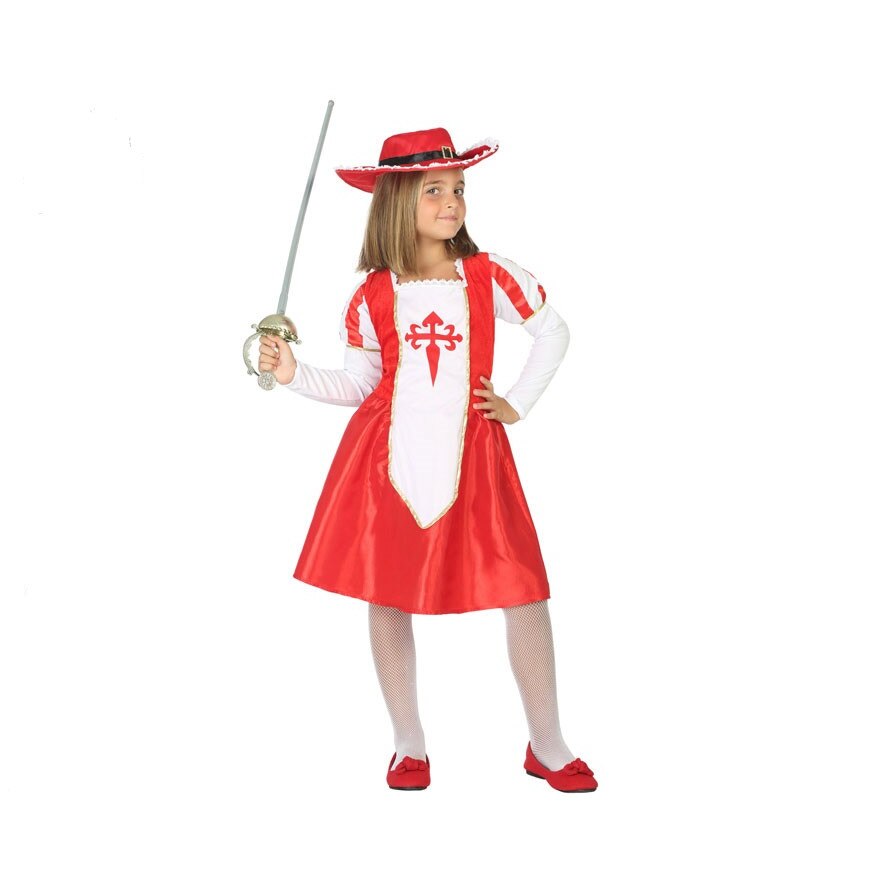 Costum carnaval fete Muschetara cu palarie,10-12ani,Funny Party Shop