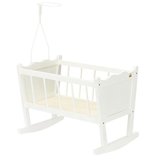 Patut pentru papusi, Pinolino, Merle, Lemn, Alb, 56 x 37 x 42 cm