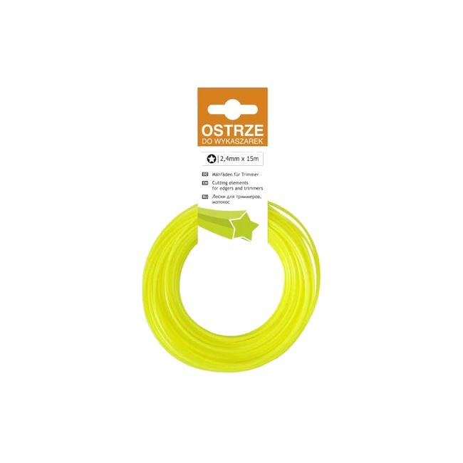 Fir taietor pentru motocoasa, sectiunea stea, lungime 15 m, diametru fir 4 mm, galben