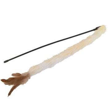 Jucarie cu tija pentru pisici, Gloria, 37 cm, Maro Jucarie cu tija pentru pisici, Gloria, 37 cm, Maro