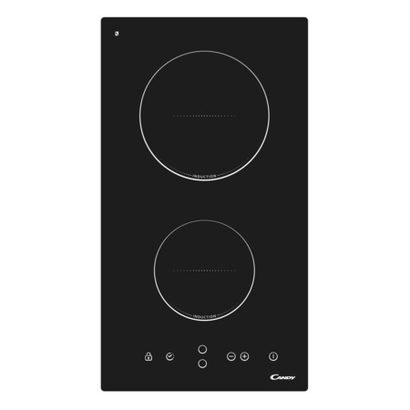 Plita incorporabila Candy CDIC 30, Inductie, 2 zone de gatit, Touch Control, 30 cm, Negru