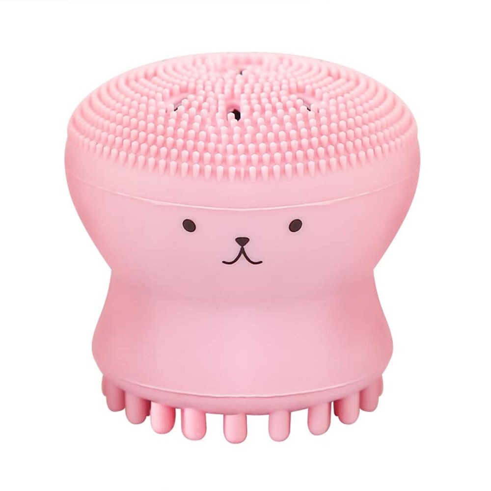 Perie faciala pentru curatare si exfoliere din silicon, Etude, roz