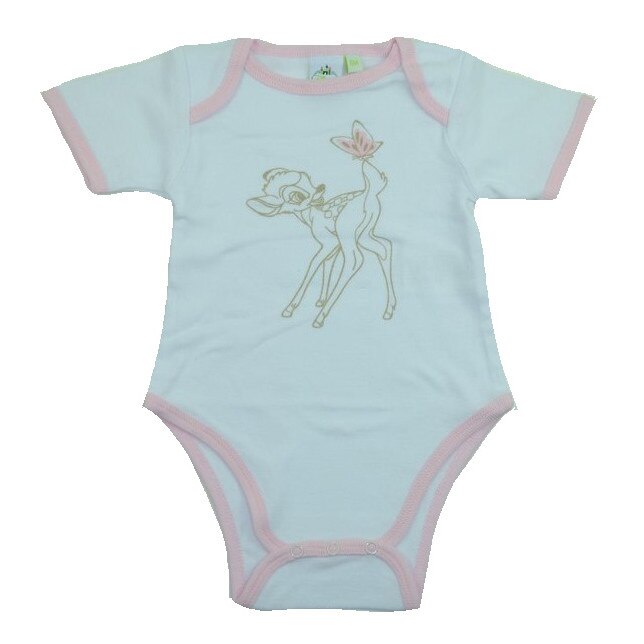 Body cu maneca scurta pentru fete Sun City Bambi AQE0597A, Alb