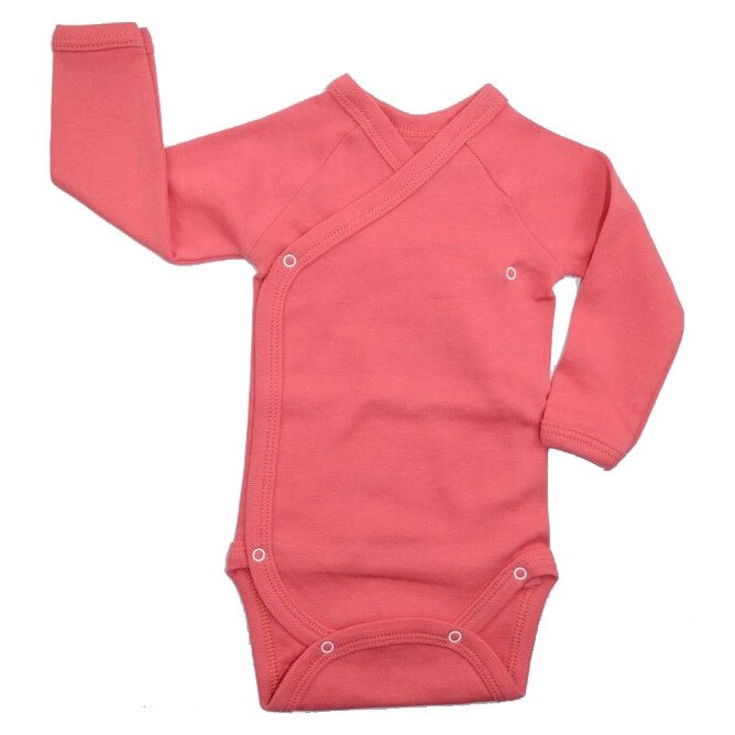 Body cu maneca lunga pentru fete Mini Junior MJ-5C, Coral, 62 cm