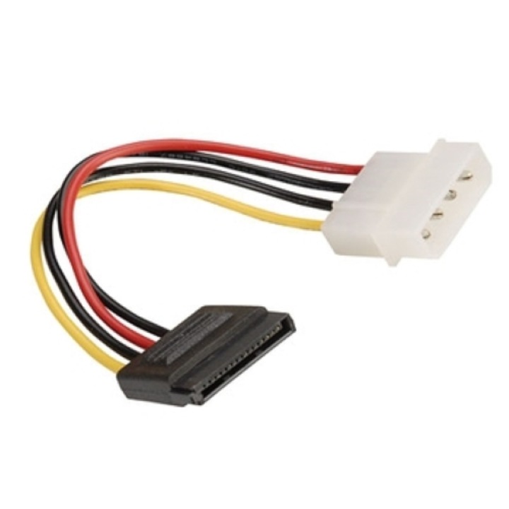 Roline tápkábel, 4 tűs Molex - SATA-hoz, 15 cm