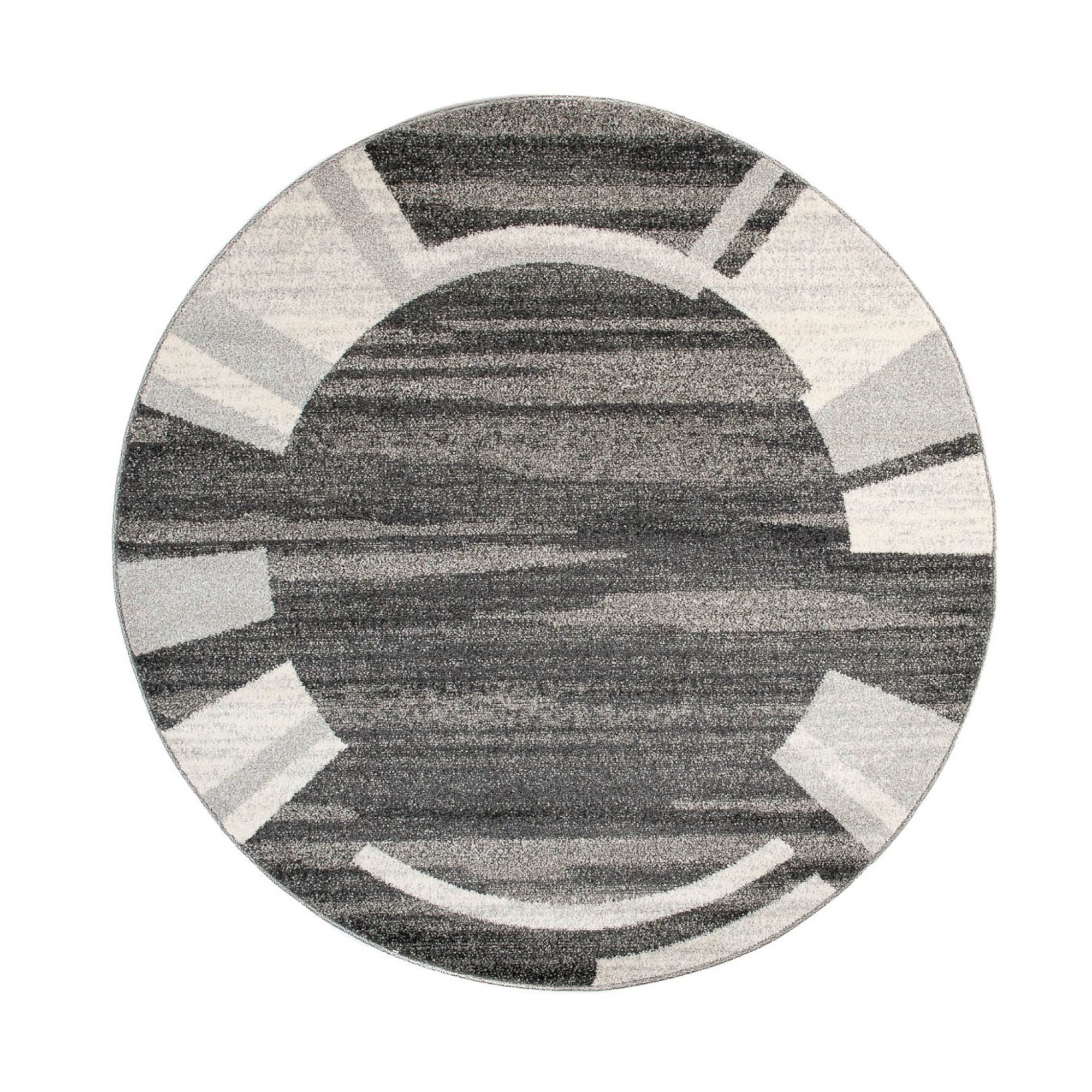 Covor Sari Circle Modern Chemex 3443A negru 150x150