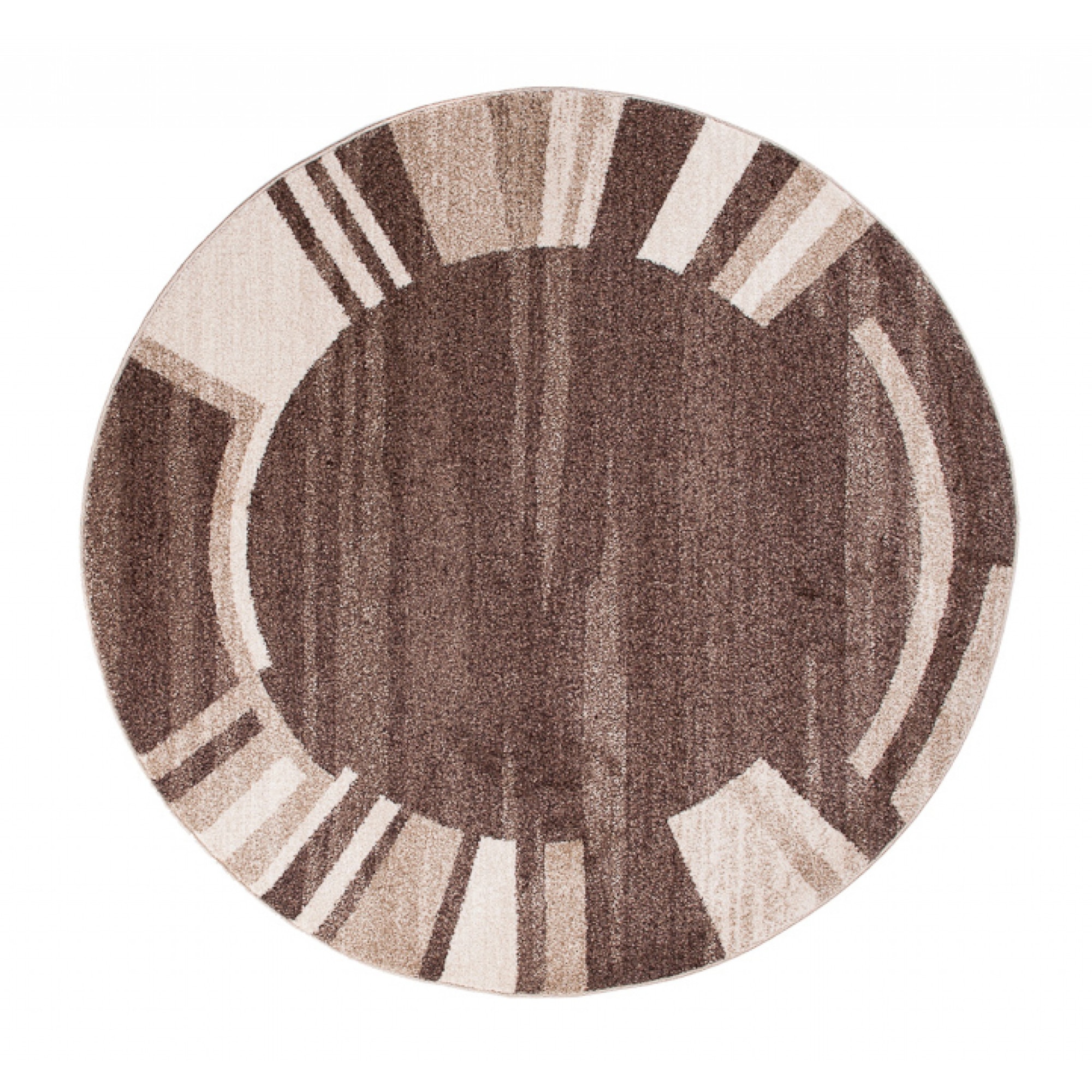 Covor Sari Circle Modern Chemex 3443A maro 100x100