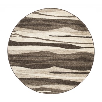 Covor Sari Circle Modern Chemex K186A maro 100x100 Covor Sari Circle Modern Chemex K186A maro 100x100