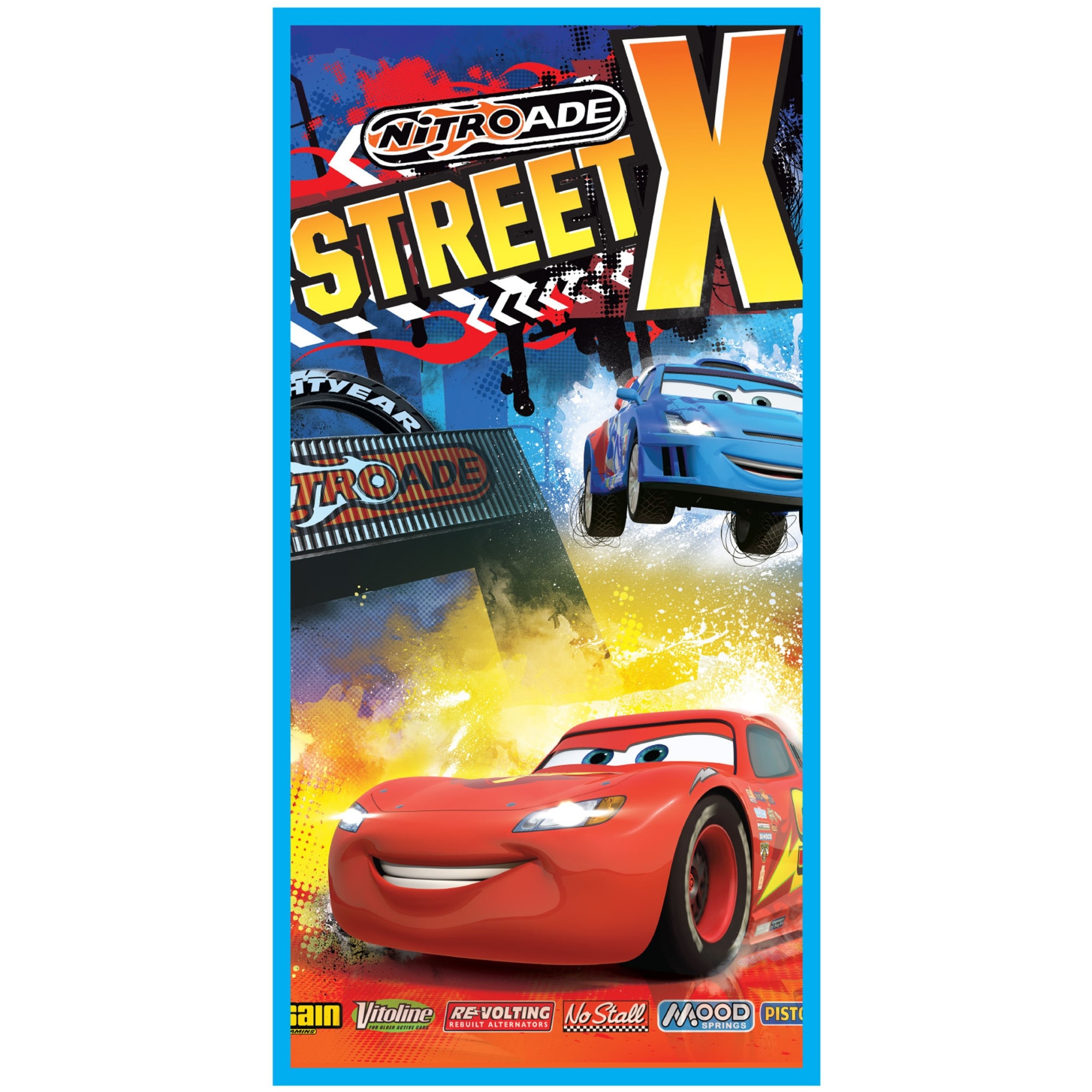 Prosop de plaja / baie Disney Cars, Bumbac 100%, 70x140 cm, Multicolor