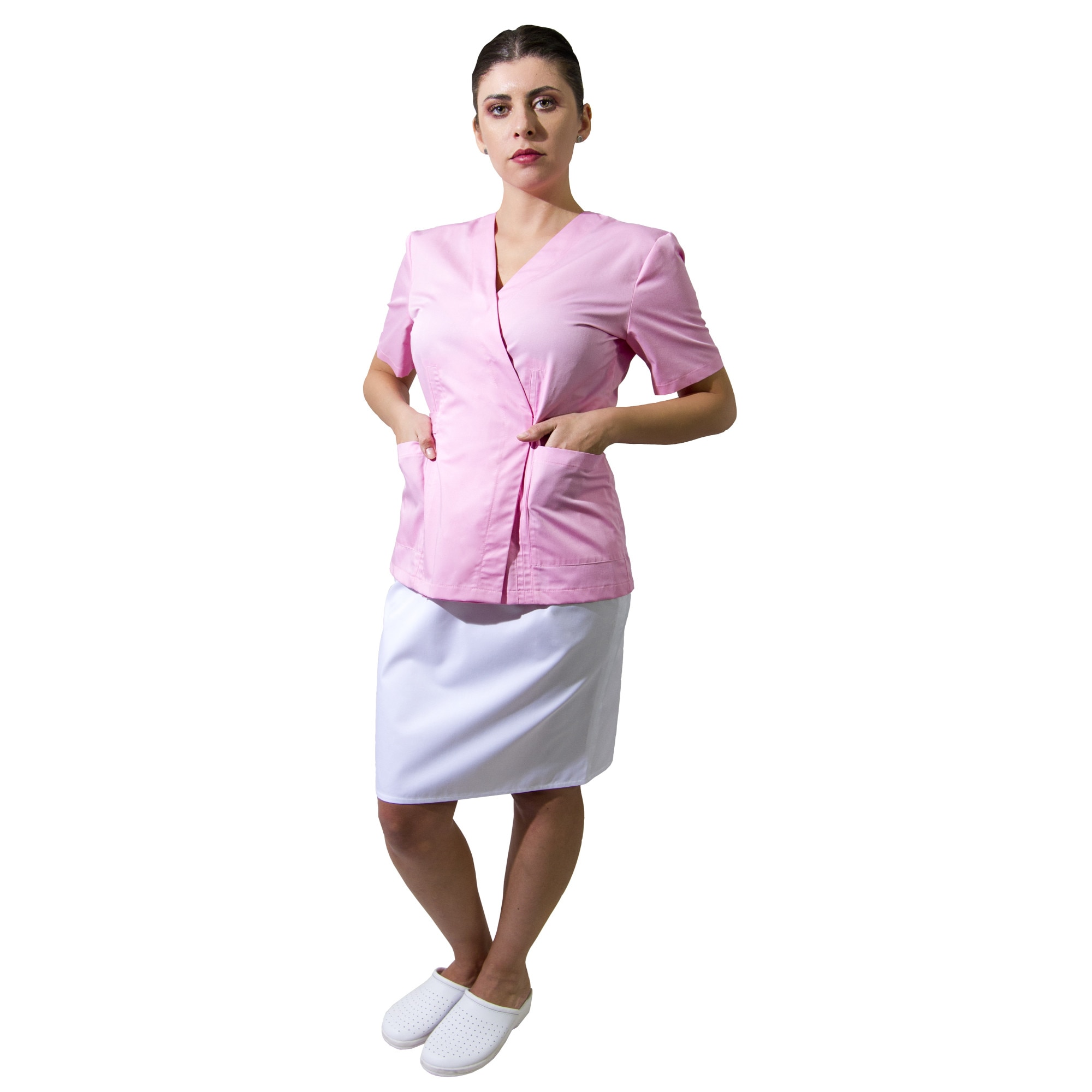 Bluza dama, PRIMA, Kimono si cordon, 65% Poliester, 35% Bumbac, Roz Deschis, Marimea XL