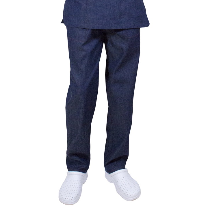 Панталон, PRIMA, унисекс, ластик на талията, 2 джоба, деним, размер XL