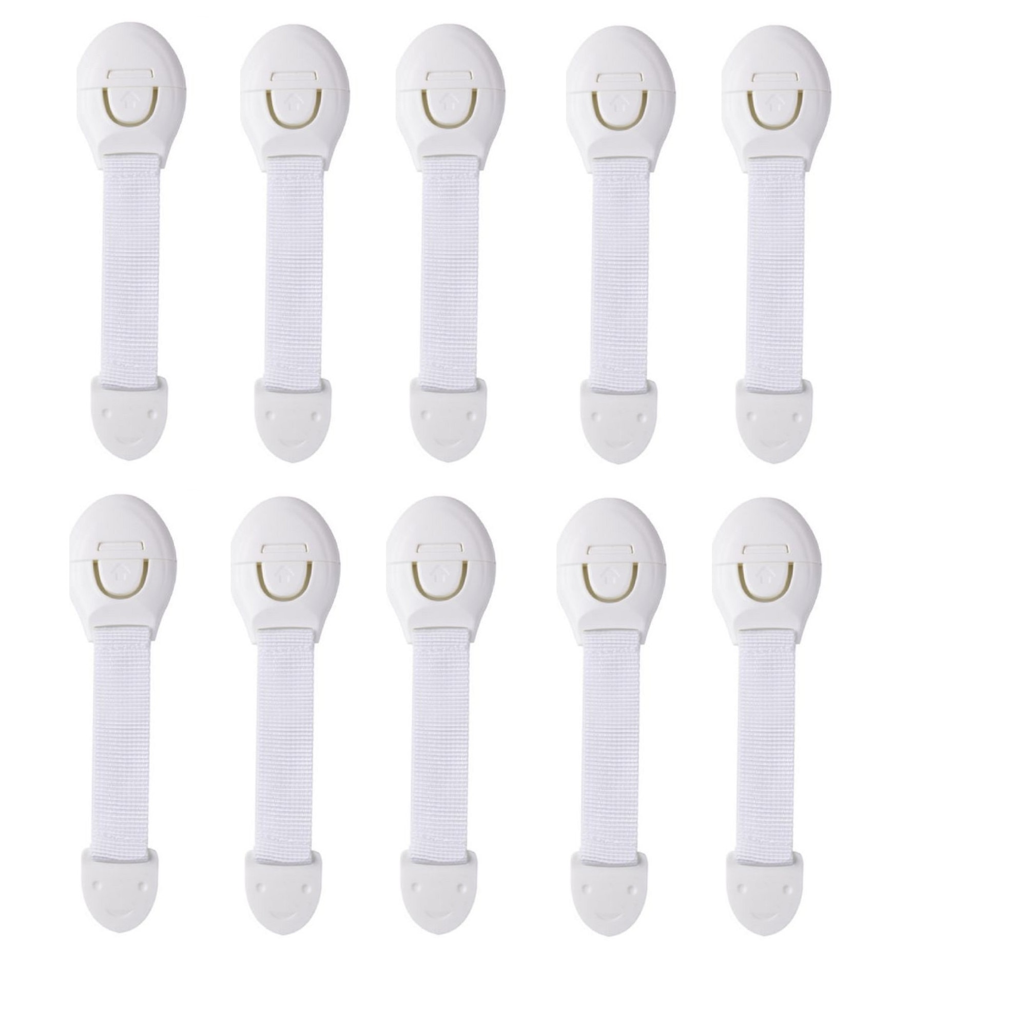 Set 10 protectii pentru usi de dulap, Alb