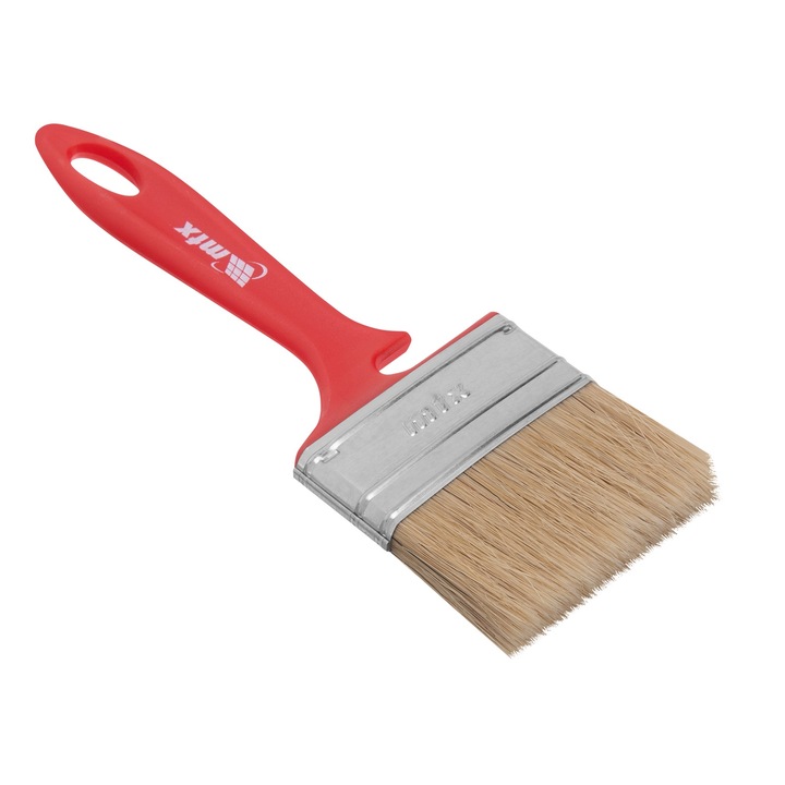 Pensula cu peri naturali, MTX, Plastic, 70x12 mm, Rosu