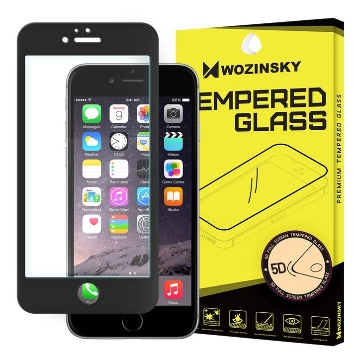 Протектор Wozinsky Pro+ 5D Full Glue за iPhone 6S/ 6, черен