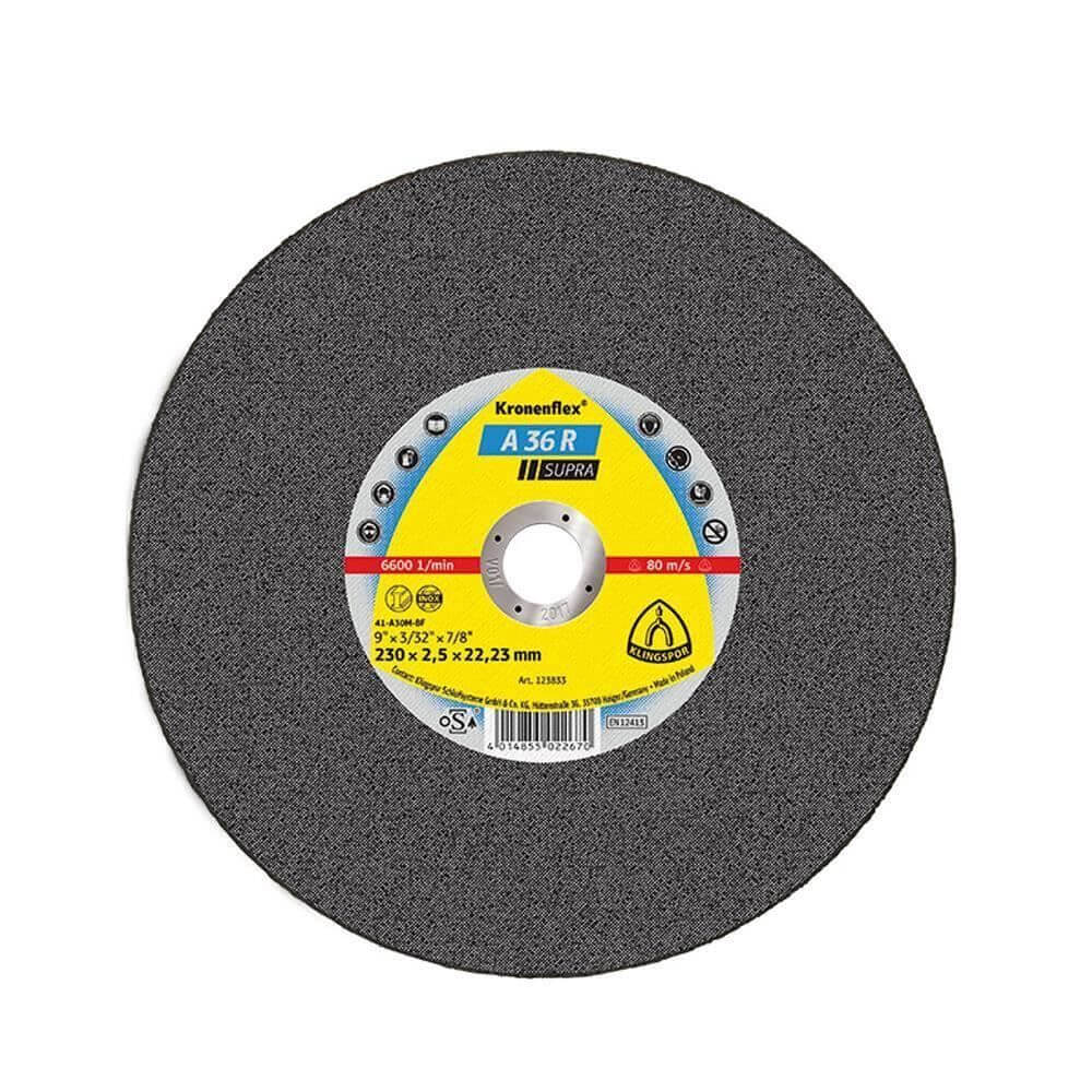 Disc Debitare Klingspor A36R Supra, Universal, Inox, 230 x 2,5 x 22mm