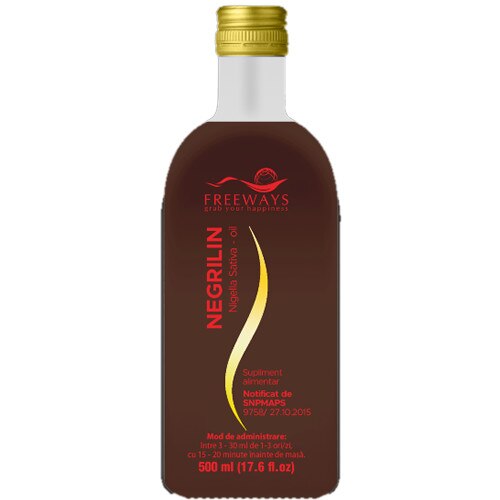 Negrilin ulei de chimen negru, 500ml, Freeways