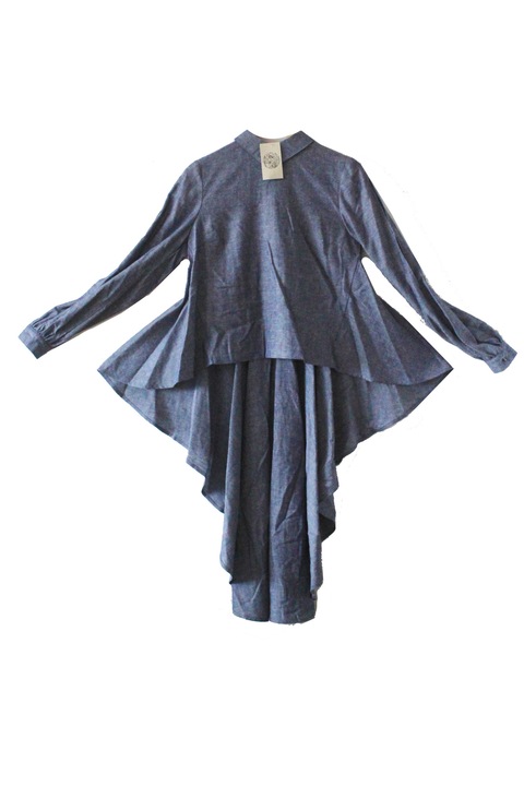 Туника Denim, Памучна материя, M, Син