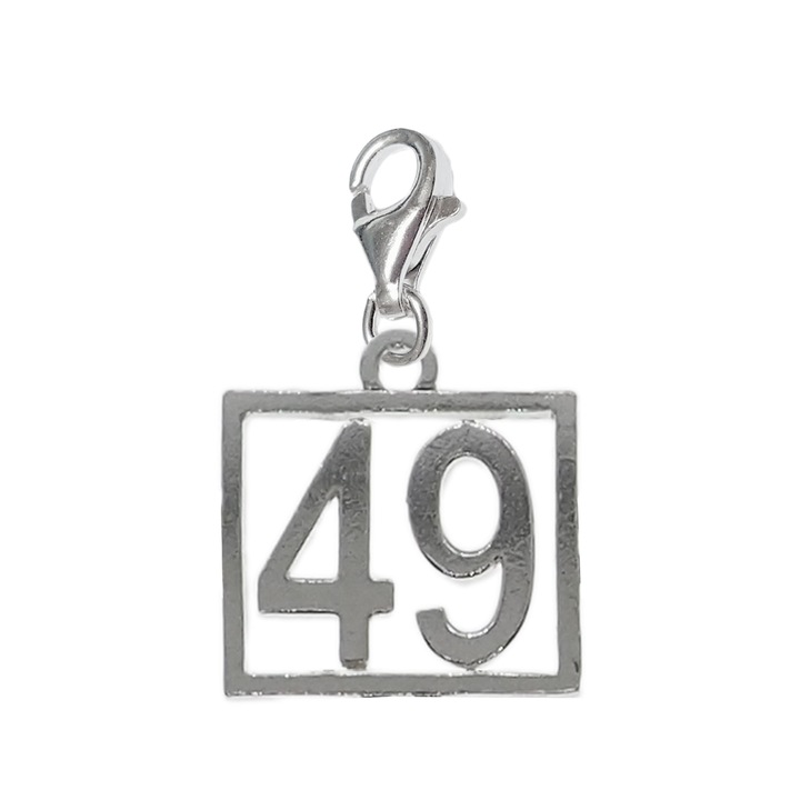 Pandantiv argint carabina Cifra 49 numar norocos cifre aniversare 10254_9320 Dras 49 Argintiu