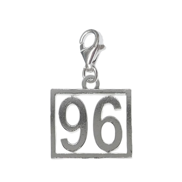 Pandantiv argint carabina Cifra 96 numar norocos cifre aniversare 10249_6320 Dras 96 Argintiu