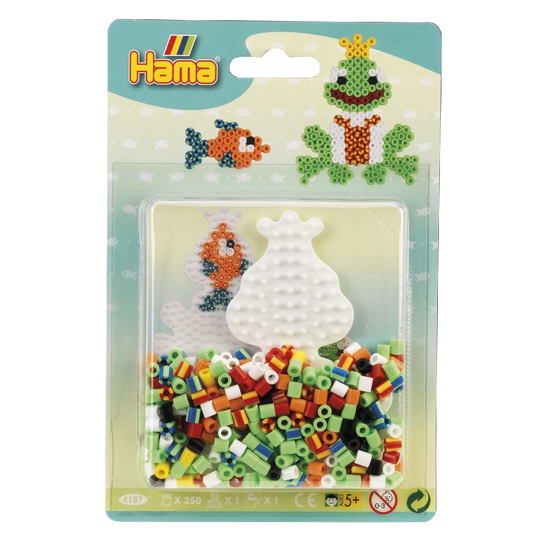 Broasca, set de margele de calcat Hama midi, 350 de margele si 1 planseta