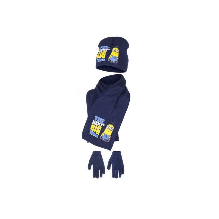 Set caciula-fular-manusi, Minions,The Next Big Thing, Albastru Navy