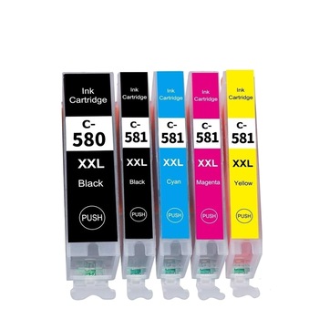 Set 5 cartuse, GRAPHITEK, Canon PGI-580PGBK / CLI-581 XXL, compatibile , capacitate mare pentru Canon PIXMA TS705 TR8550 TS6150 TS6151 TR7550 TS6250 TS8150 TS8251 Set 5 cartuse, GRAPHITEK, Canon PGI-580PGBK / CLI-581 XXL, compatibile , capacitate mare pentru Canon PIXMA TS705 TR8550 TS6150 TS6151 TR7550 TS6250 TS8150 TS8251
