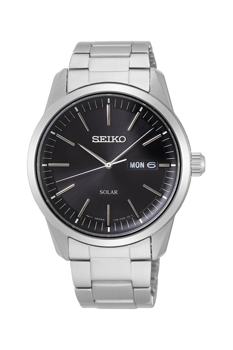 Seiko, Ceas din otel inoxidabil, Argintiu/Negru