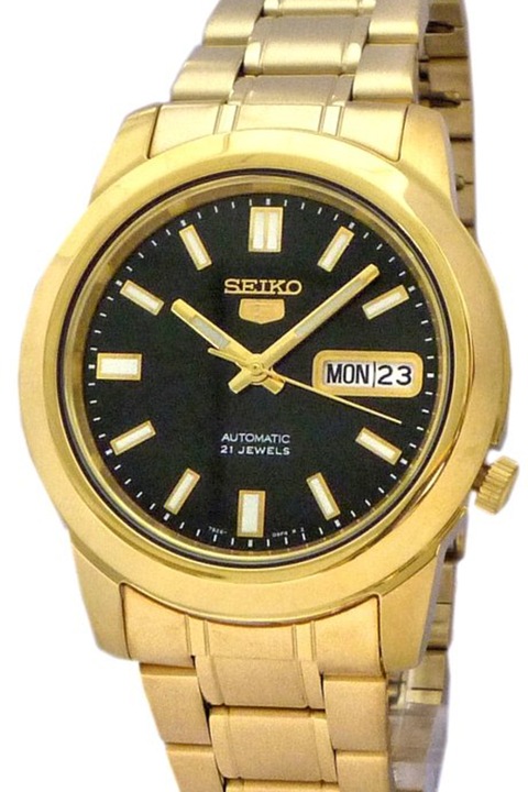 Seiko, Автоматичен часовник от инокс, Златист/Черен