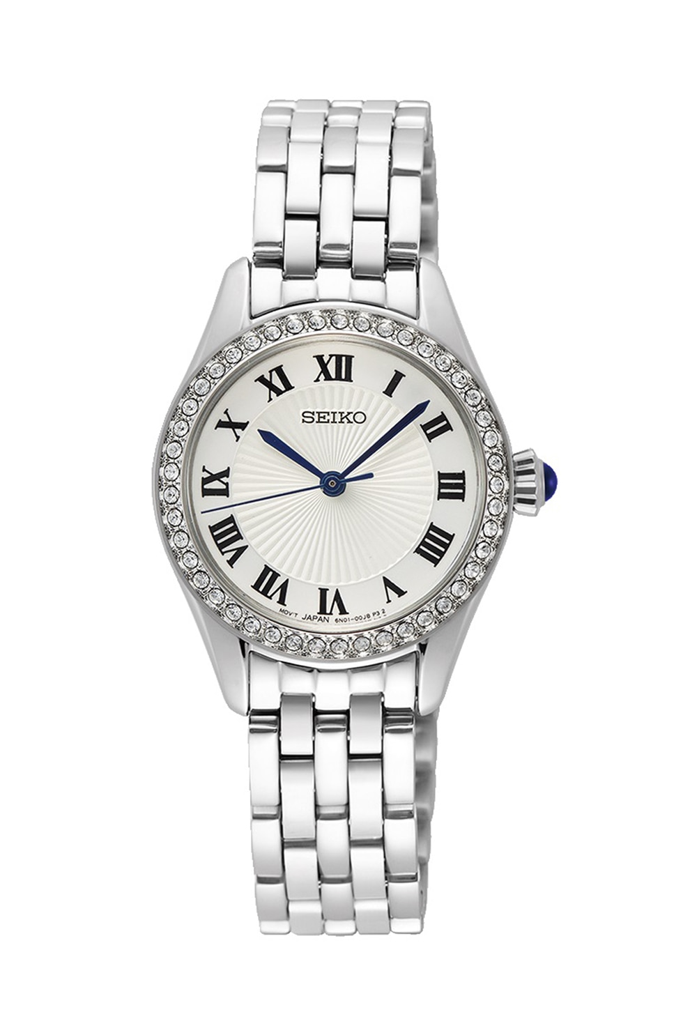 Seiko, Ceas din otel inoxidabil decorat cu cristale zirconia, Argintiu