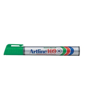 Marker permanent ARTLINE 109, corp plastic, varf tesit 2.0-5.0mm, verde Marker permanent ARTLINE 109, corp plastic, varf tesit 2.0-5.0mm, verde