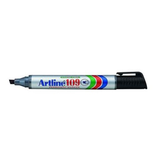 Marker permanent ARTLINE 109, corp plastic, varf tesit 2.0-5.0mm, albastru